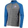 Men's Levelwear Gray/Royal Chicago Cubs Vandal Raglan Quarter-Zip Pullover Jacket