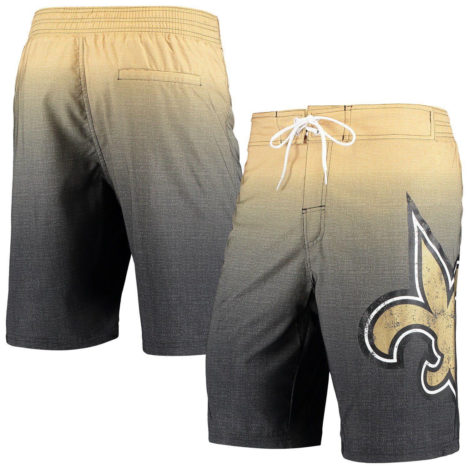 black and gold swim trunks