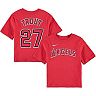 Preschool Nike Mike Trout Red Los Angeles Angels Player Name & Number T-Shirt
