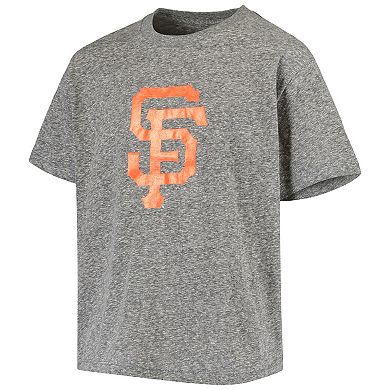 Youth Stitches Heathered Black San Francisco Giants Snow T-Shirt