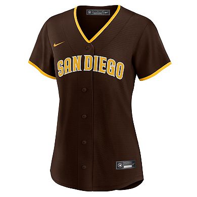 Women's Nike Brown San Diego Padres Road Replica Team Jersey