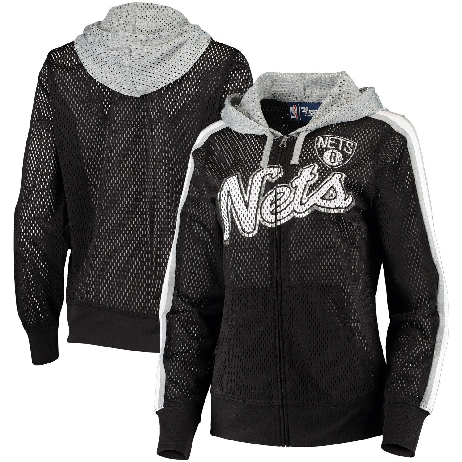 brooklyn nets zip up hoodie