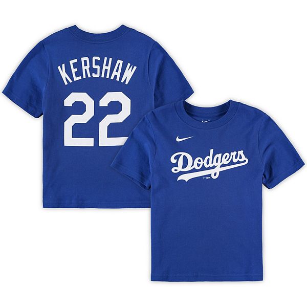 Clayton Kershaw Los Angeles Dodgers Nike Youth Name & Number T-Shirt - Royal