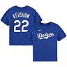 Preschool Nike Clayton Kershaw Royal Los Angeles Dodgers Player Name & Number T-Shirt