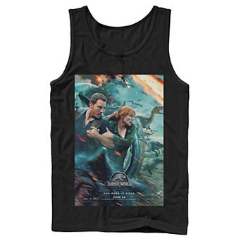 Men's Jurassic World Two Owen Claire Movie Poster Tank Top