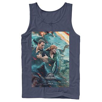 Men's Jurassic World Two Owen Claire Movie Poster Tank Top