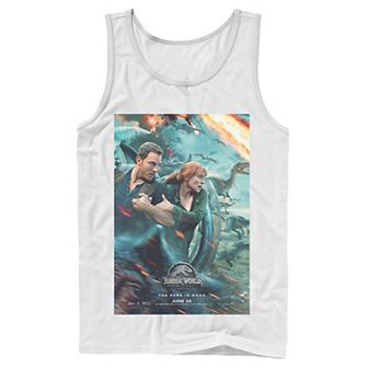 Men's Jurassic World Two Owen Claire Movie Poster Tank Top