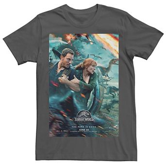 Men's Jurassic World Two Owen Claire Movie Poster Tee