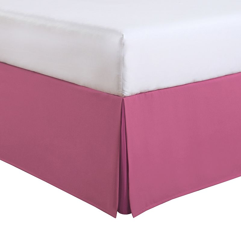 Luxury Hotel Kids Microfiber Bedskirt, Pink, Twin