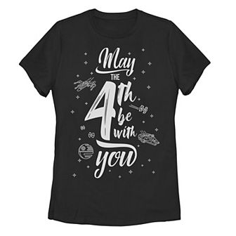Juniors' Star Wars "May the Fourth" Graphic Tee