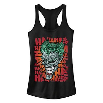 Juniors' Batman Joker "HaHa" Graphic Tank Top