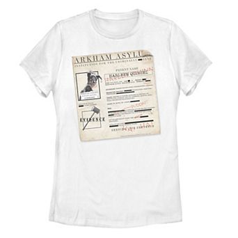 Juniors' Harley Quinn "Arkham Asylum" Graphic Tee