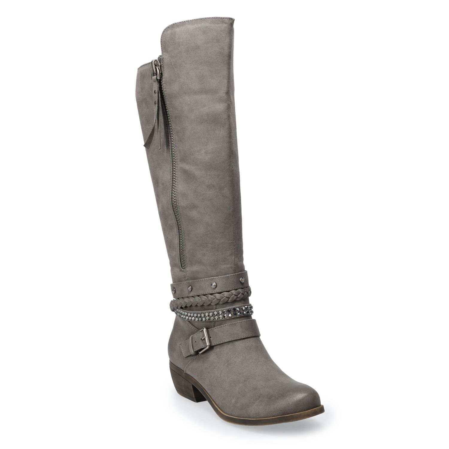 kohls womens grey boots