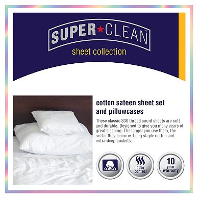 SuperClean Sateen Cotton Sheet Set