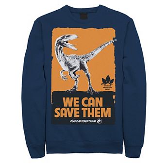 Men's Jurassic World We Can Save Them Poster Sweatshirt