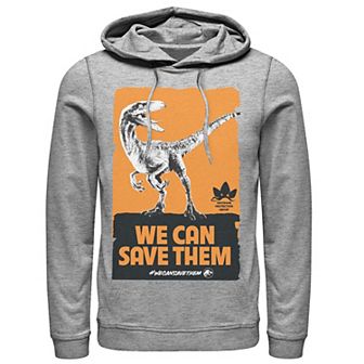 Men's Jurassic World We Can Save Them Poster Hoodie