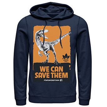 Men's Jurassic World We Can Save Them Poster Hoodie