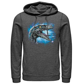 Men's Jurassic World Blue Raptor Splatter Hoodie