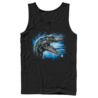 Men's Jurassic World Blue Raptor Splatter Tank Top