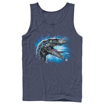 Men's Jurassic World Blue Raptor Splatter Tank Top