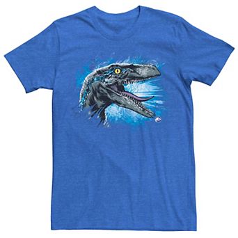 Men's Jurassic World Blue Raptor Splatter Tee
