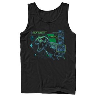 Men's Jurassic World T Rex Isla Nublar Tacker Tank Top
