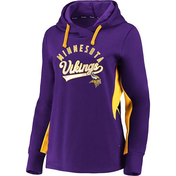 Minnesota Vikings Women's Fuzzy Hoodie Sports Fleece Pullover Hooded  Sweatshirt