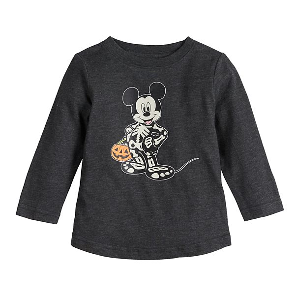 Disney S Mickey Mouse Toddler Boy Skeleton Halloween Graphic Tee By Family Fun - black skeleton hoodie roblox