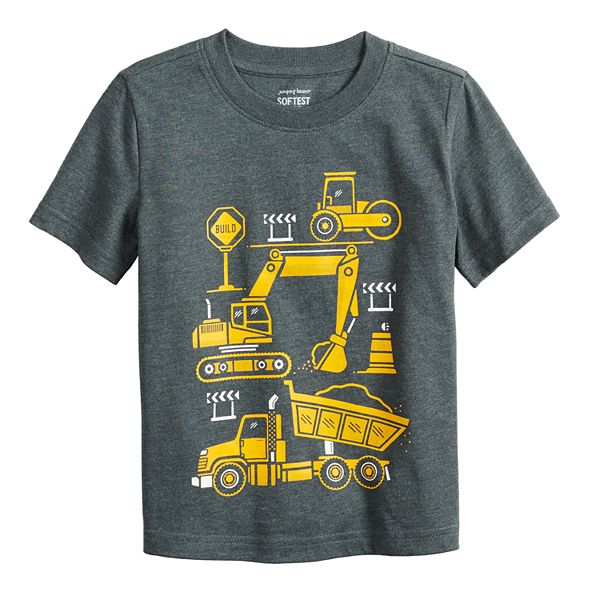 Toddler Boy Jumping Beans® Construction Trucks Softest Graphic Tee