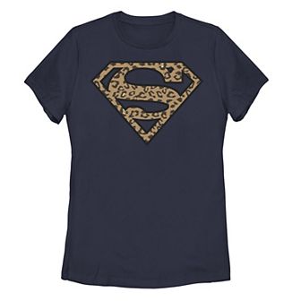 Juniors' DC Comics Superman Cheetah Print Logo Graphic Tee