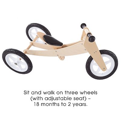 Lil Rider 3 in 1 Wooden Convertible Balance Bike