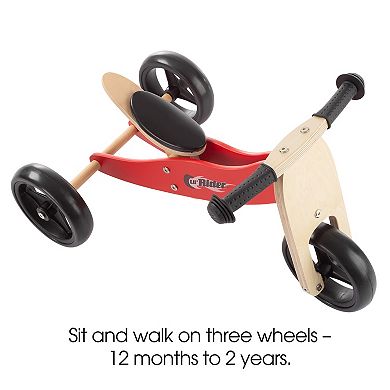 Lil' Rider 2-in-1 Wood Balance Bike & Push Tricycle
