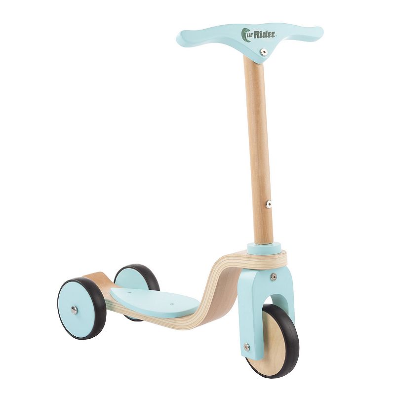 Lil Rider Kids Wooden 3-Wheel Beginner Scooter, Blue