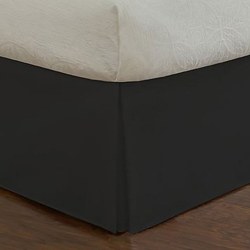 Todays Home Microfiber Tailored Bed Skirt, Black, King