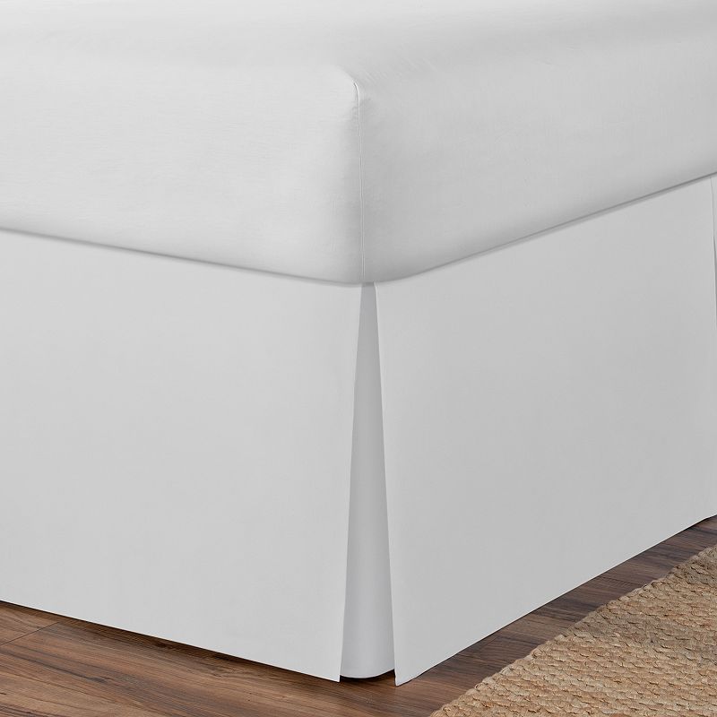 Todays Home Microfiber Tailored Bed Skirt, White, Queen