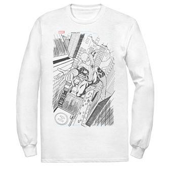 Men's Marvel Spider Man Swing Sketch Tee