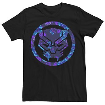 Men's Marvel Avengers Black Panther Floral Symbol Tee