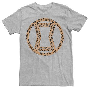 Men's Marvel Black Widow Leopard Logo Fill Tee
