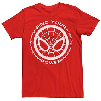 Men's Marvel Spider-Man Find Your Power Simple Logo Tee