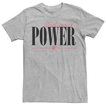 Men's Marvel Find Your Power Script Tee