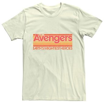 Men's Marvel Avengers Happy First Day Of School Text Tee