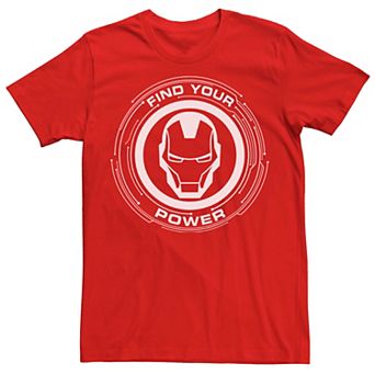 Men's Marvel Iron Man Find Your Power Simple Logo Tee
