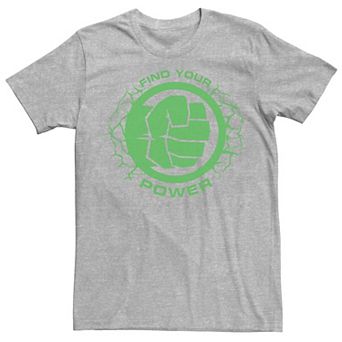 Men's Marvel Hulk Find Your Power Simple Logo Tee