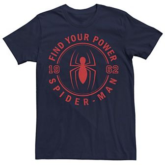 Men's Marvel Spider-Man 1962 Find Your Power Logo Tee