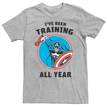 Men's Marvel Avengers Captain America I've Been Training All Year Tee