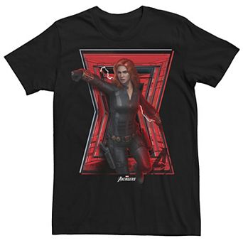 Men's Marvel Avengers Black Widow Action Pose Tee
