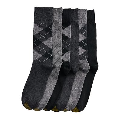 Men's GOLDTOE® 6-pack Cambell Argyle Crew Socks