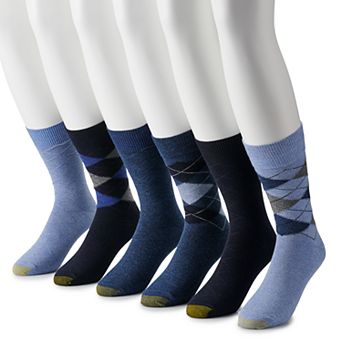 Men's GOLDTOE® 6-pack Cambell Argyle Crew Socks