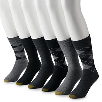 Men's GOLDTOE® 6-pack Cambell Argyle Crew Socks