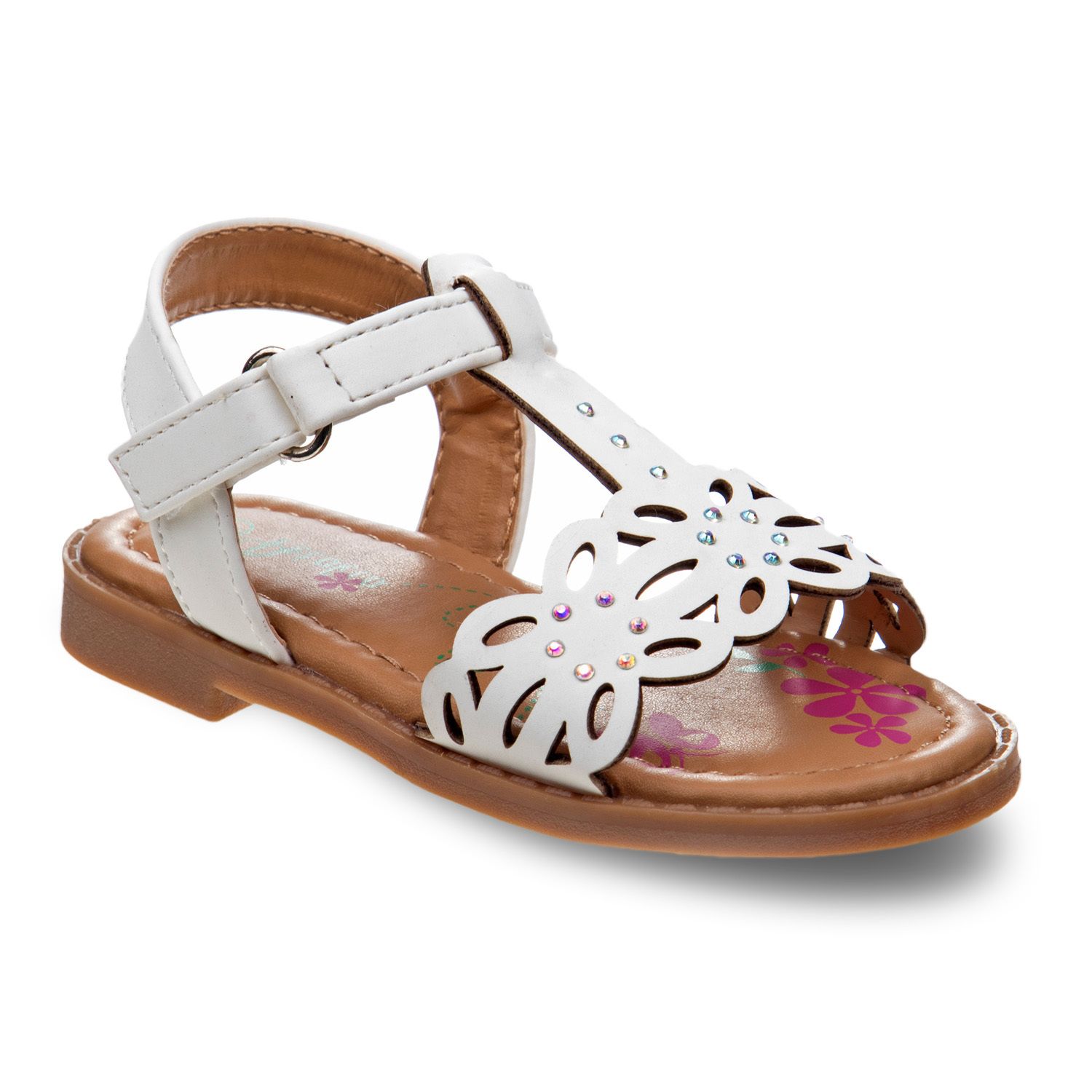 kohls girls white sandals